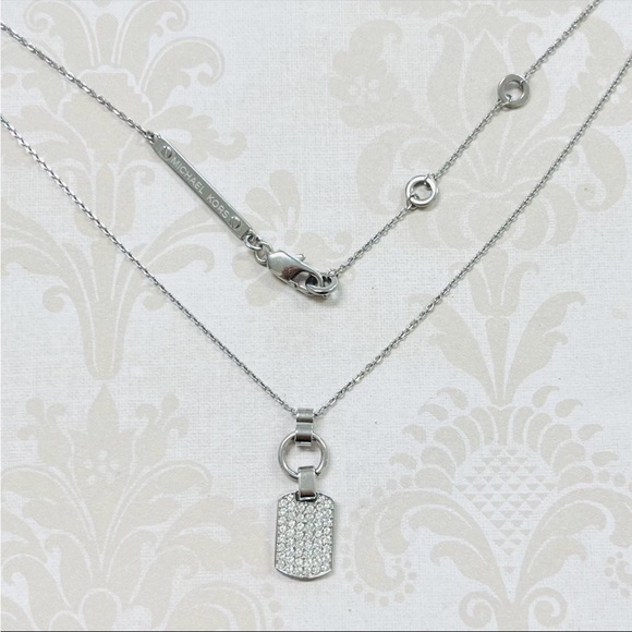 Michael Kors Pavé Dog Tag Estate Necklace - Picture 3 of 5